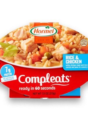 HORMEL COMPLEATS Rice & Chicken Microwave Tray, 7.5 Ounces (Pack of 7)