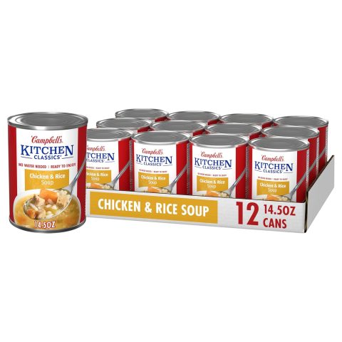 Campbell's Kitchen Classics Chicken and Rice Soup, 14.5 oz. Can (12 Pack)